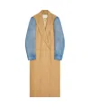 Dries Van Noten Double-breasted Wool Coat In Nude