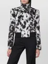 Dries Van Noten Double Breasted Bomber With Cow Pattern In Black