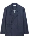 Dries Van Noten Double-breasted Denim Blazer In Blue