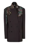Dries Van Noten Double-breasted Jacket Bafya In Black