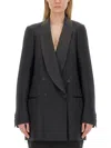 Dries Van Noten Wool Blend Double-breasted Coat In Black