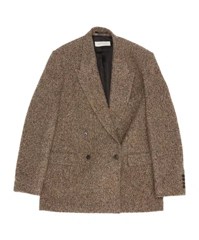 Dries Van Noten Double-breasted Jacket In Brown