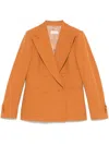 Dries Van Noten Double-breasted Jacket In Orange