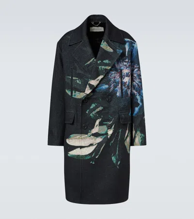 Dries Van Noten Embroidery Polyester Blend Coat In Brown
