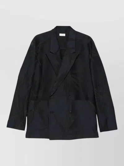 Dries Van Noten Double Breasted Long Sleeve Shirt Jacket In Black