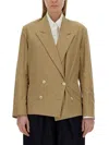 Dries Van Noten Cotton Jacket Double Breasted Design Long Sleeves