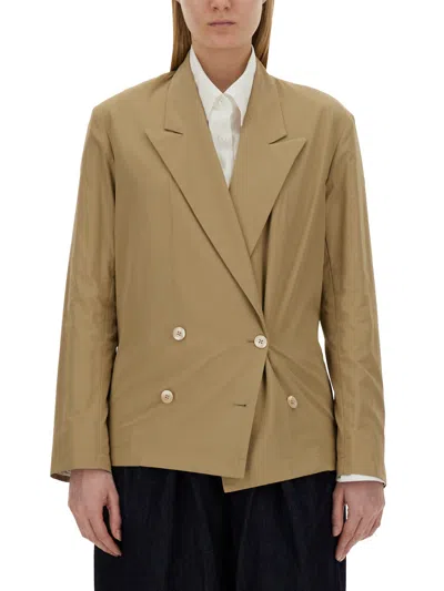 Dries Van Noten Cotton Jacket Double Breasted Design Long Sleeves In Neutral