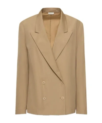 Dries Van Noten Double-breasted Shirt In Brown