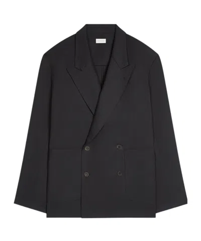Dries Van Noten Double-breasted Suit Jacket In Blue