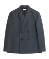 Dries Van Noten Double-breasted Notched-lapel Cotton Jacket In Black