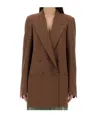 Dries Van Noten Double-breasted Suit Jacket In Brown