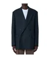 Dries Van Noten Men Double-breasted Blazer In Gray