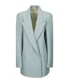 Dries Van Noten Double Breasted Tailored Blazer In Green