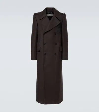Dries Van Noten Mantel Aus Einem Wollgemisch In Brown