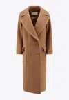 Dries Van Noten Double-breasted Wool Coat In Beige