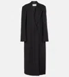 Dries Van Noten Ree Heavy Wool Blend Long Coat In Black