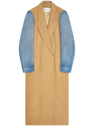 Dries Van Noten Double-breasted Wool Coat In Blau