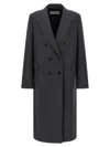 Dries Van Noten Double-breasted Wool Coat With Structured Silhouette In Black