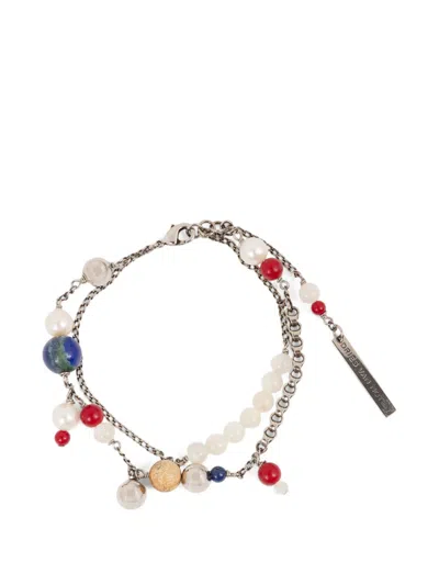 Dries Van Noten Double-chain Charm Bracelet In Multi