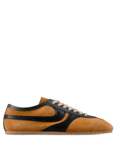 DRIES VAN NOTEN DRIES VAN NOTEN DOUBLE LACING SUEDE SNEAKERS WITH LEATHER INSERTS