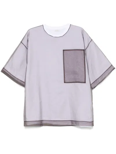 Dries Van Noten Double Laye T-shirt In Gray