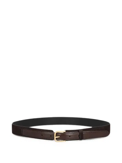 Dries Van Noten Double Leather Belt In Brown