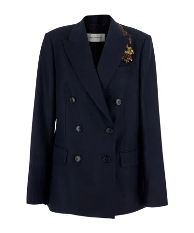 Dries Van Noten Double-breasted Blazer In Animal Print