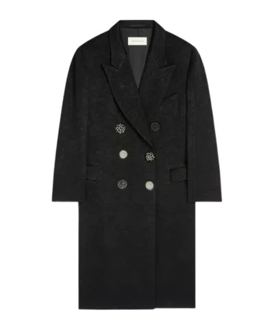 Dries Van Noten Double-breasted Coat In Black