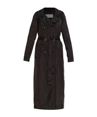 Dries Van Noten Double-breasted Trench Coat In Brown