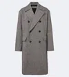 Dries Van Noten Double-breasted Grey Wool Coat With Multicolored Check Pattern In Gray