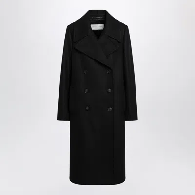 Dries Van Noten Double-breasted Wool-blend Coat In Black