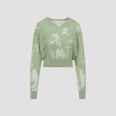 Dries Van Noten Draped Balloon-sleeve Hoodie In Green