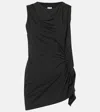 Dries Van Noten Sleeveless Asymmetrical Draped Blouse In Black