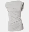 Dries Van Noten Top Aus Baumwoll-jersey In Gray