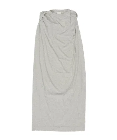 Dries Van Noten Draped Dress In Gray
