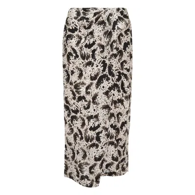 Dries Van Noten Draped Flared Skirt In Multi