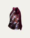 Dries Van Noten Draped Halter Top With Scarf In Multi