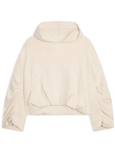Dries Van Noten Draped Hoodie In White