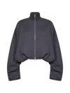 Dries Van Noten Cotton Jersey Jacket In Gray