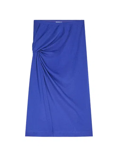 Dries Van Noten Draped Jersey Skirt In Multi