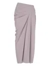 Dries Van Noten Pink Long Draped Skirt In Pink