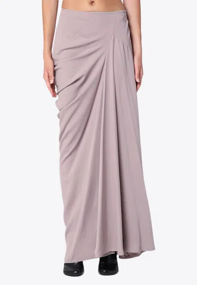 Dries Van Noten Paneled Crepe De Chine Maxi Skirt In Pink