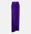 Dries Van Noten Draped Maxi Skirt In Purple