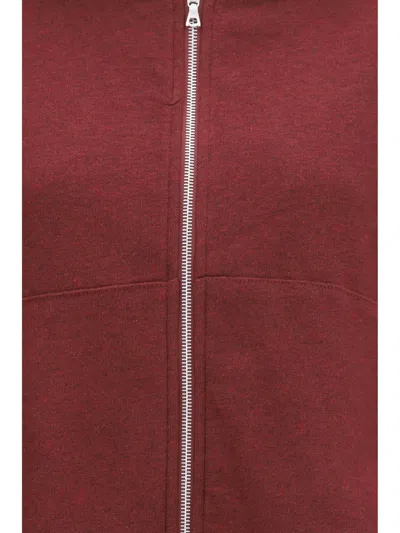 Dries Van Noten Draped Mélange Cotton Sweatshirt In Red