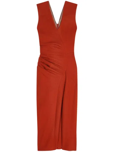 Dries Van Noten Draped Midi Dress In 701