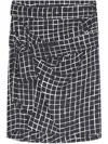 Dries Van Noten Draped Midi Skirt In ブラック