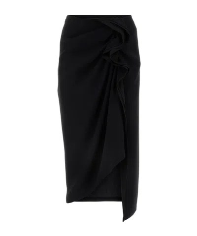 DRIES VAN NOTEN DRIES VAN NOTEN DRAPED MIDI SKIRT