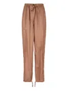 Dries Van Noten Straight Leg Trousers Elastic Waistband In Pink