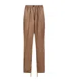 Dries Van Noten Straight Leg Trousers Elastic Waistband In Smoke