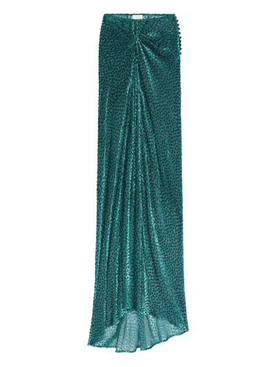 Dries Van Noten Draped Specked Skirt In Multi
